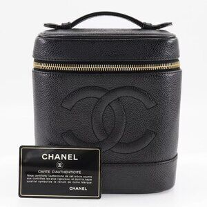 CHANEL Vanity Handbag Caviar skin Women